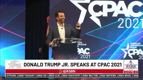 Donald Trump Jr speaks at the CPAC in Dallas, Texas. #TrumpWon