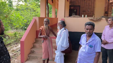 Two sadhus meeting at Chakratirtha in Salandi Reserve Forest