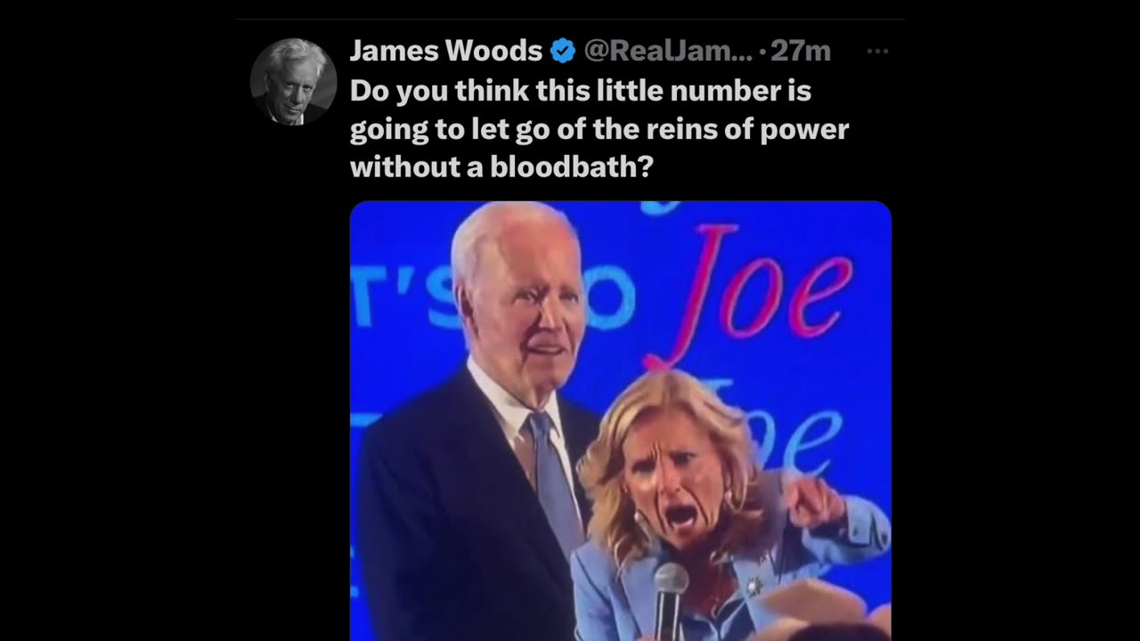 @realjameswoods on X Posted Four Mean Tweets About Joe Biden's CNN Debate