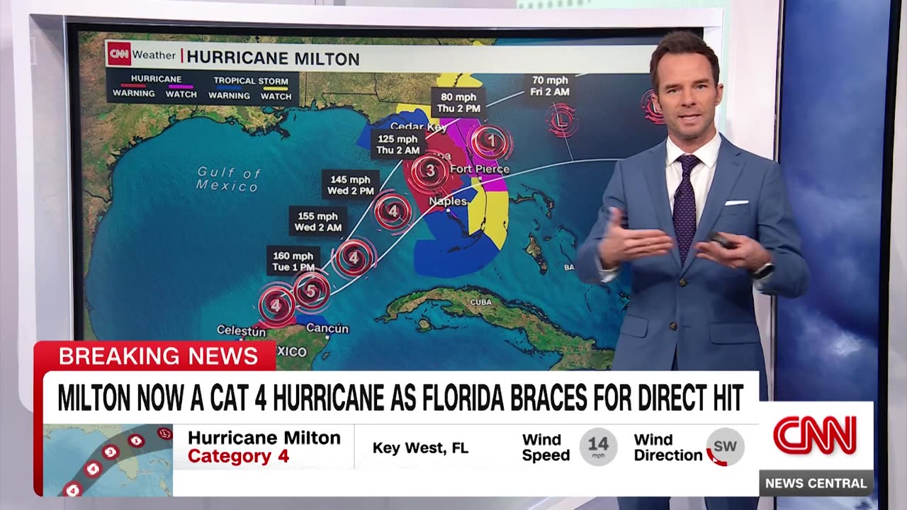 Meteorologist Reveals Milton's Surge Danger Zones