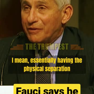 Fauci says he didn't shut down anything!!