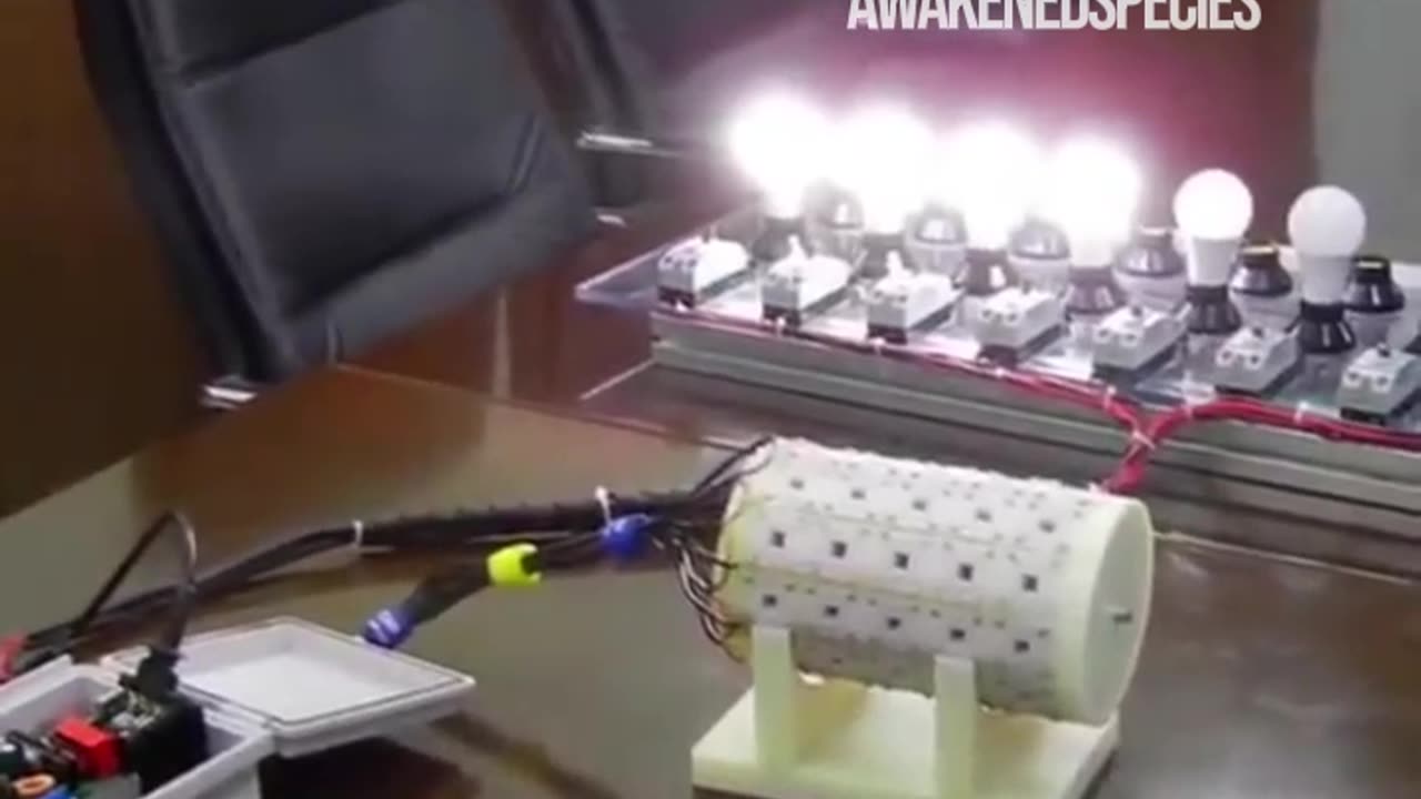 Homemade 3D-printed perpetual motion electricity generator