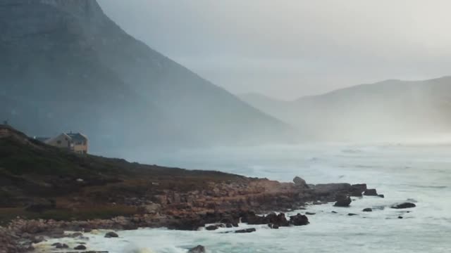 Waves Crashing on the Shore