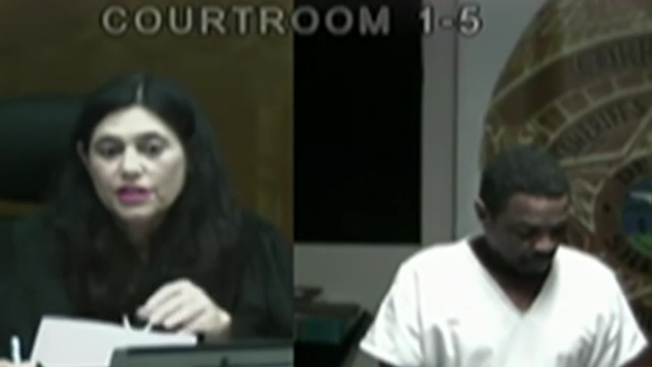 Heartbreaking moment man from viral courtroom video hangs his head in shame as he is reunited again with ex-classmate judge