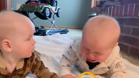 Cute twins baby