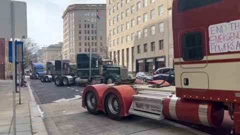 Truckers Convoy arrived just a block away from the White House.