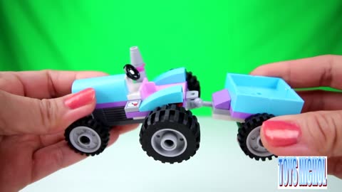 Blue Tractor Play with Little Doll