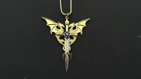 Make a twin dragon pendant - DIY dragon sword pendant