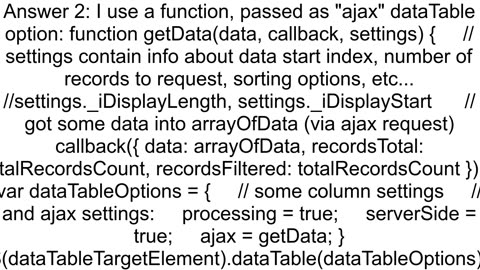 jquery datatable ajax property