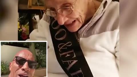 Sweet Grandma Receives Happy 100th Birthday Message From Dwayne 'The Rock' Johnson