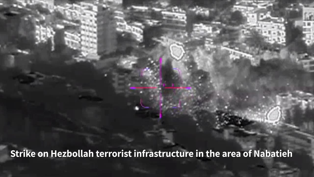 Attached is a video of IDF strikes in Nabatieh: