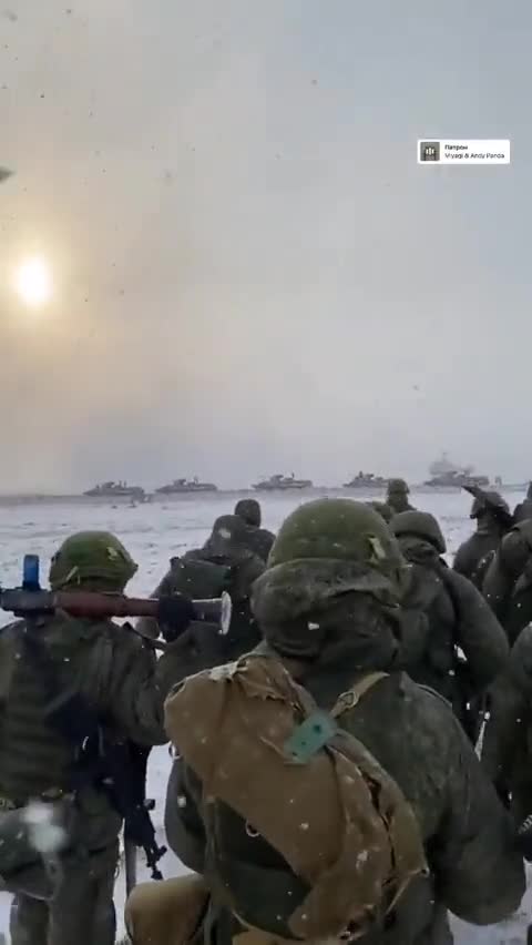 Naval Infantry on maneuvers in Crimea