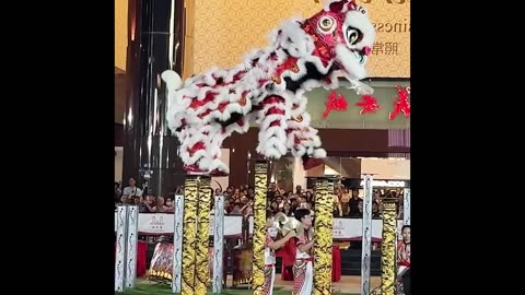 Funny Lion dance,# Beautiful lion dance,# funny dance.