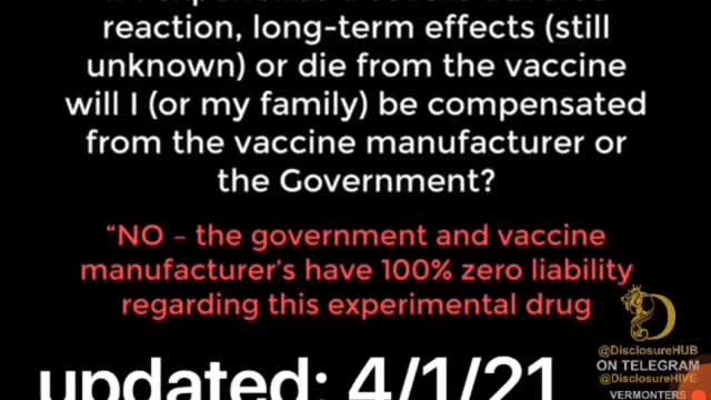 Governments own information on Covid shots