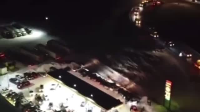 Convoy rolling thru Saskatchewan heading to Ottawa