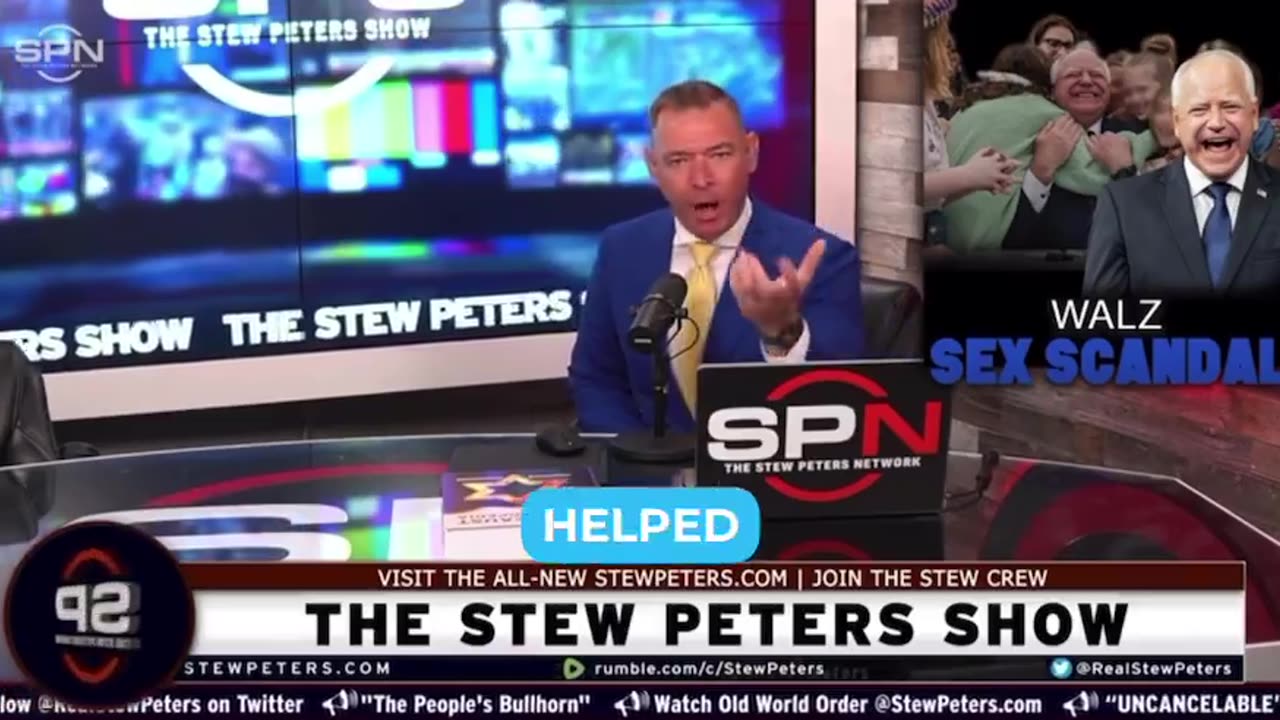 Stew Peters- Tim Walz is a freak show & a practicing pedophile that has sex with kids.