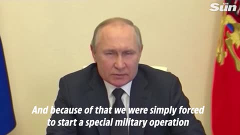 Putin says Russia was 'under threat' and claims 'Kyiv had a choice