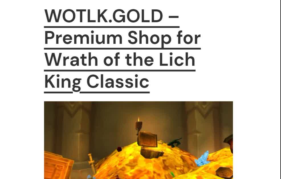 WOTLK Classic on Wordpress