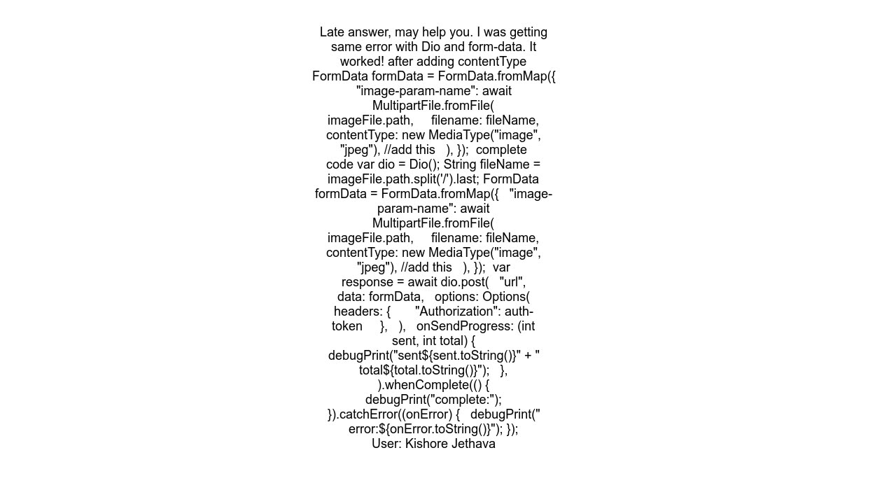 DioError DioErrorTypeRESPONSE Http status error 400 Exception