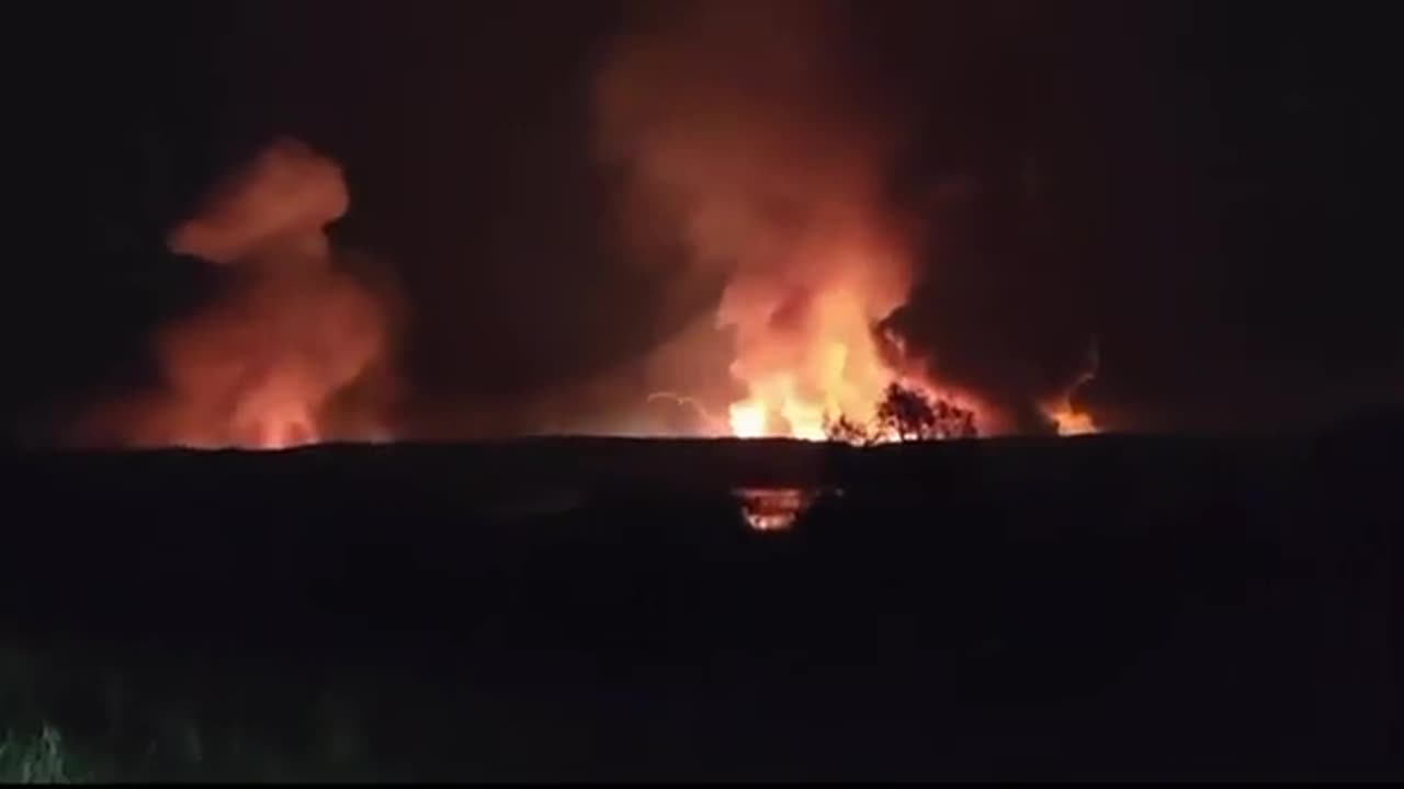 Video of the explosions of the ammo depot in Toropets, Tver region, Russia