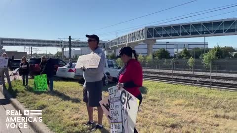 Southwest employees protesting in front of headquarters