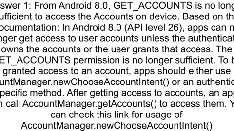 How get account list in android