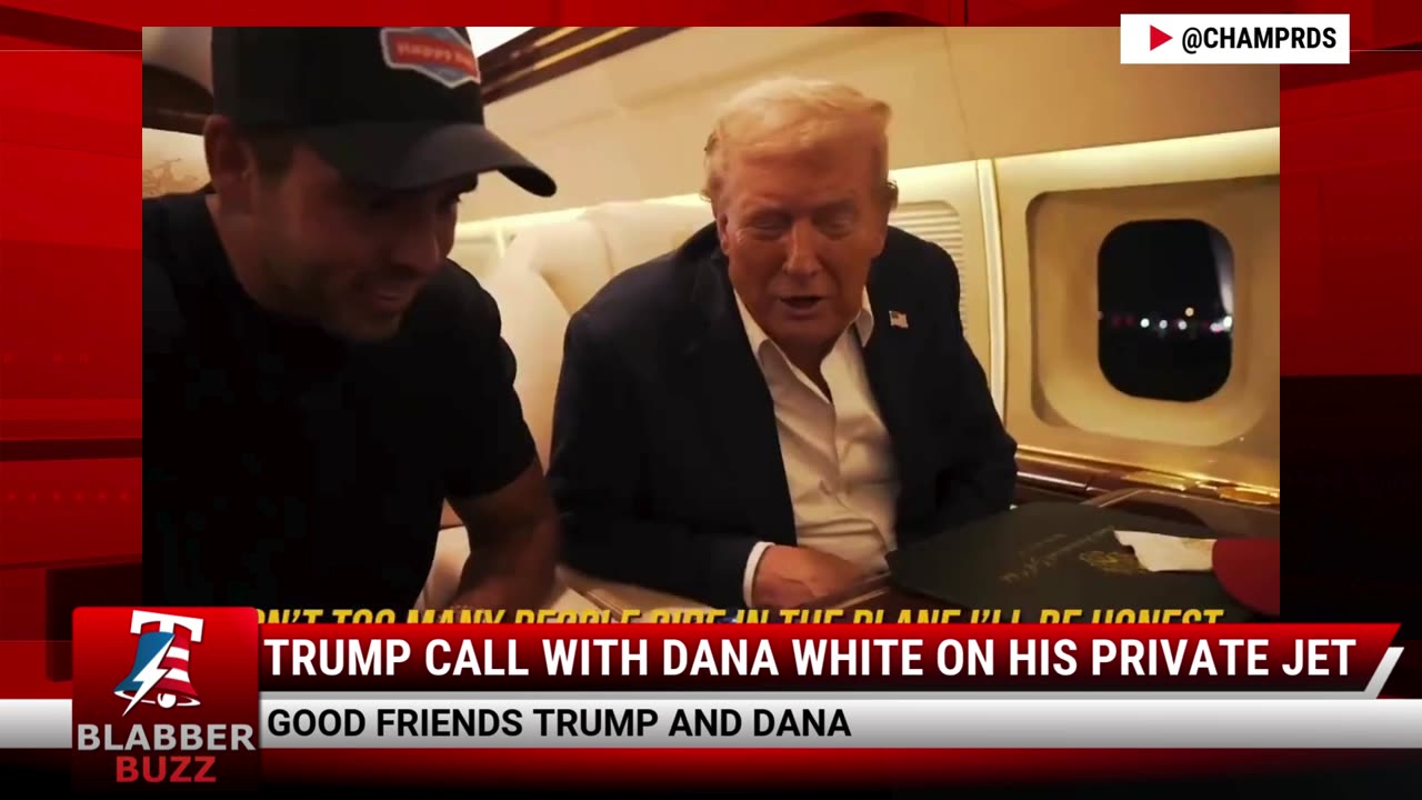 Trump Call With Dana White On His Private jet