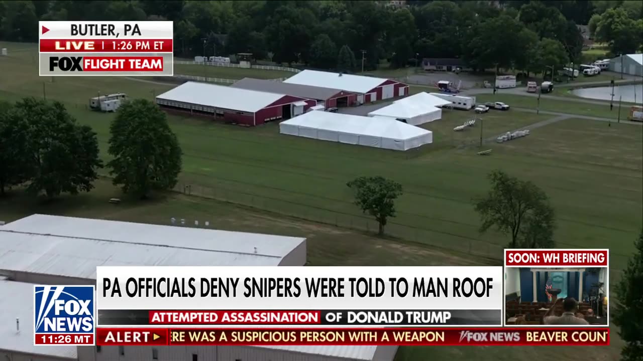 Figure moving on roof before gunfire