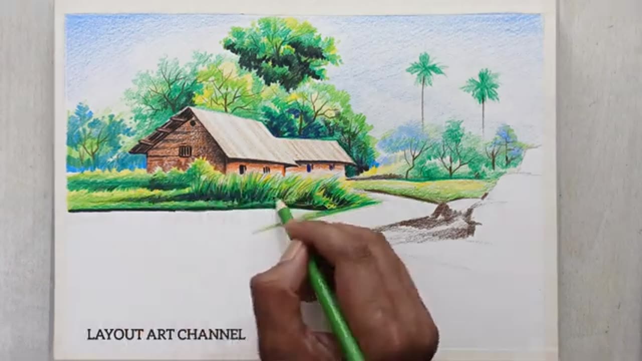 Easy color pencil drawing for beginners