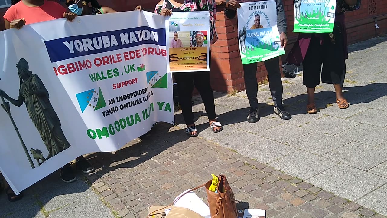 2021 IPOB Wales Demostration #FreeMaziNnamdiKanu #FreeBiafraNow #EndNigeriaNow #FulaniMustGo