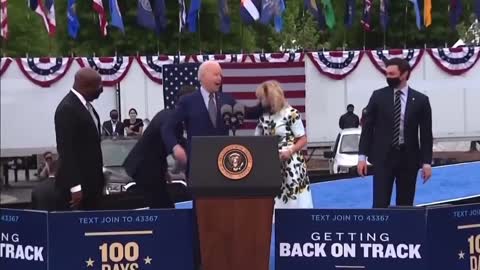 President Biden Forgets "I’m looking for my mask I’m in trouble, it’s been in his pocket entire time