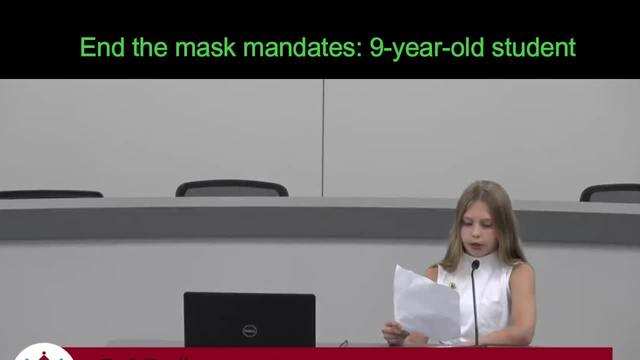 9-year-old student SHREDS mask mandate