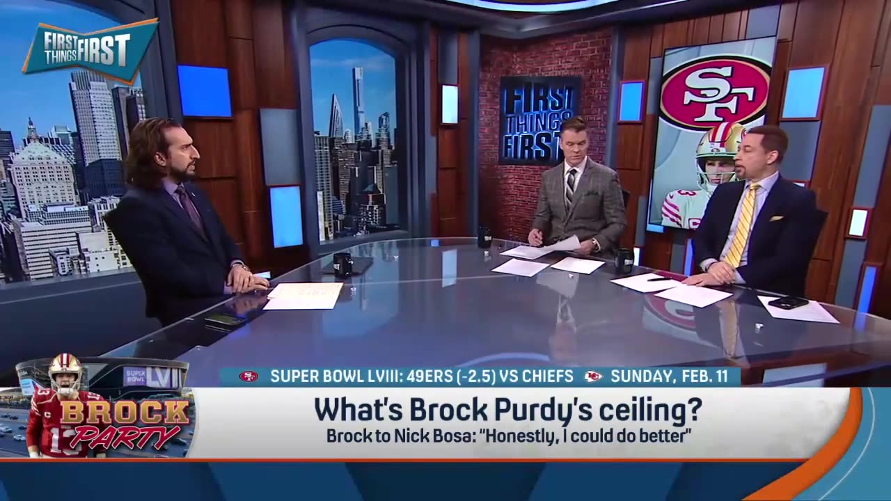 Brock Purdy ‘could do better’ & Chiefs-49ers Super Bowl to be a shootout NFL FIRST THINGS FIRST