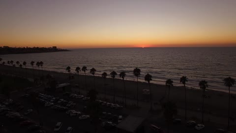 small town beach sunset