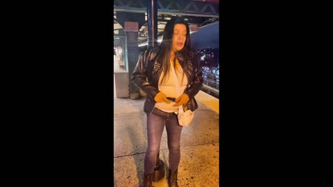 NYC Woman Chains Herself To Pole To Avoid Getting Pushed Onto Train Tracks