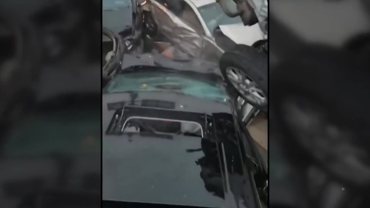 Eyewitness video shows 100car pileup on Chinese expressway