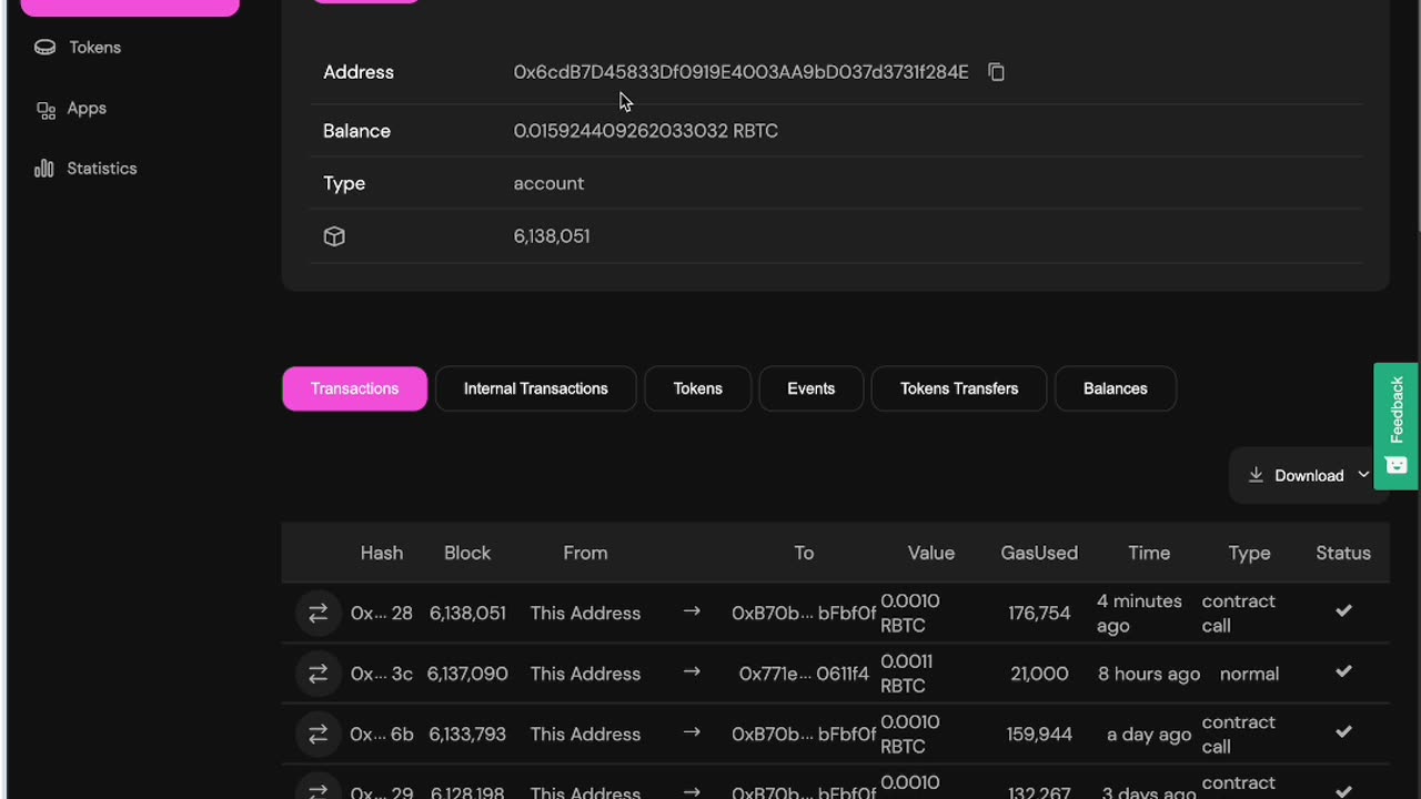 HOW TO CHECK YOUR TRANSACTION ON RSK BLOCKCHAIN