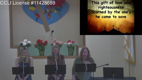 Moose Creek Baptist Church sings “In Christ Alone“ During Service 5-22-2022