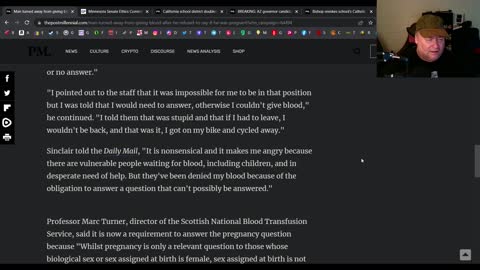 Scottish man denied giving blood over pregnancy question