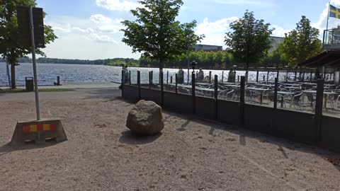 Promenad i Växjö mot Domkyrkan. 4 Aug. 2022