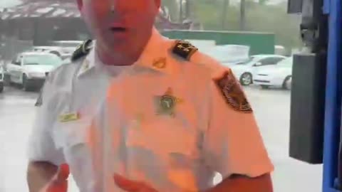 Hurricane Milton approach to Florida damaged the St. Lucie County Sheriff's Building.