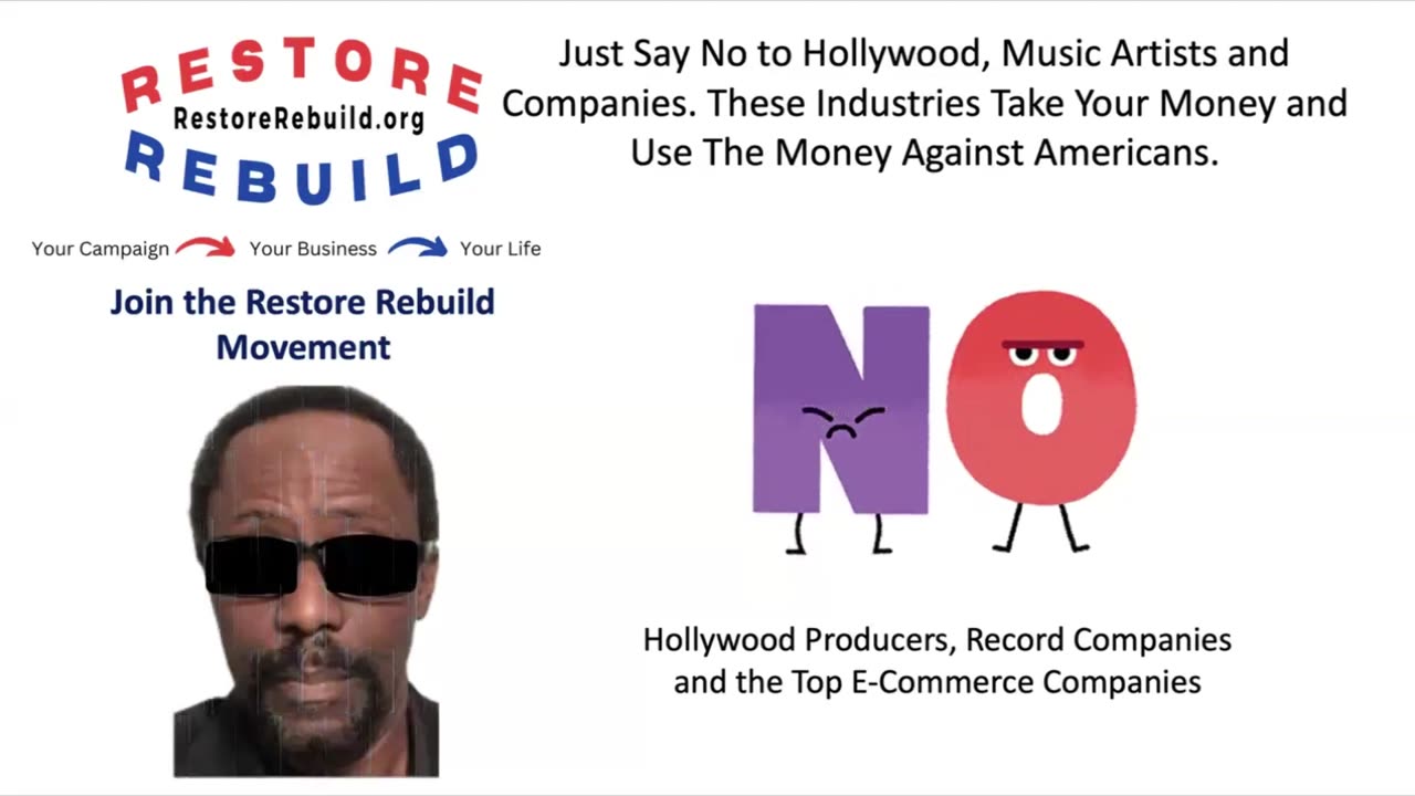 Just Say No to Hollywood Producers & Actors, Recording Artists and Some Companies