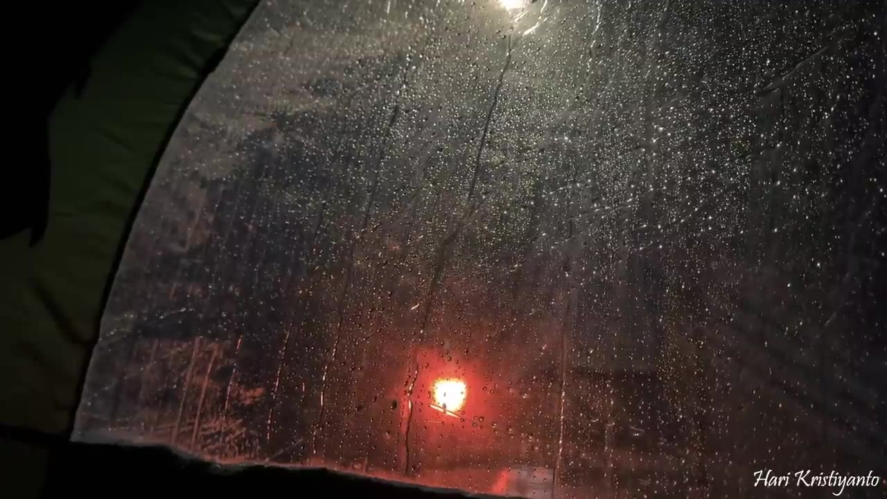 LONG HEAVY RAIN IN GIANT TENT __ NOT SOLO CAMPING IN LONG HEAVY RAIN