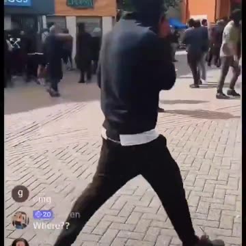 NOW - Armed mob of migrants has taken to the streets of Stoke, England