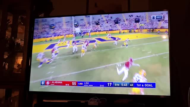 Bama 55 LSU 17 final