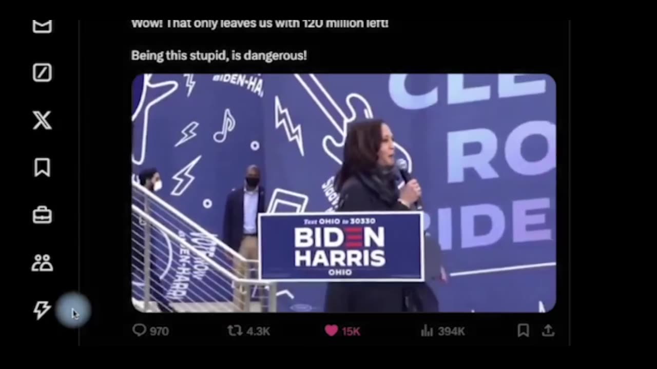 Kamala Harris sekaisin - Sanoo kahdessa eri tilaisuudessa Covid tappoi 220M amerikkalaista