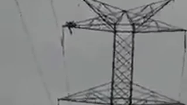 Fool on a electricity pole...
