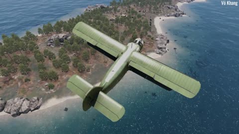 The An-2 aircraft is equipped with machine guns, missiles and bombs to perform close-air support