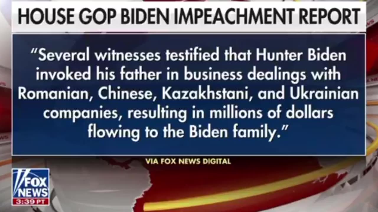 House GOP report- Biden family received $27 million from foreign individuals and entities