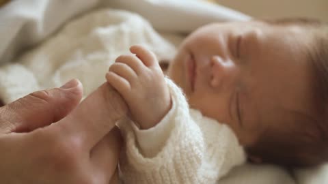 Cute baby holding hand | baby sleeping | cute baby